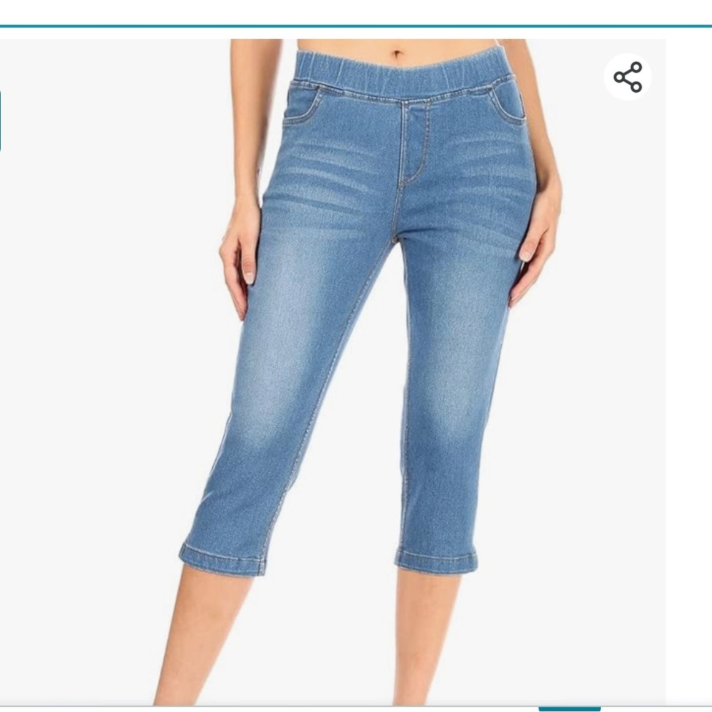 NEW Capri Jeans - Skinny crop denim jegging real pockets - Stretch pull on - NWT